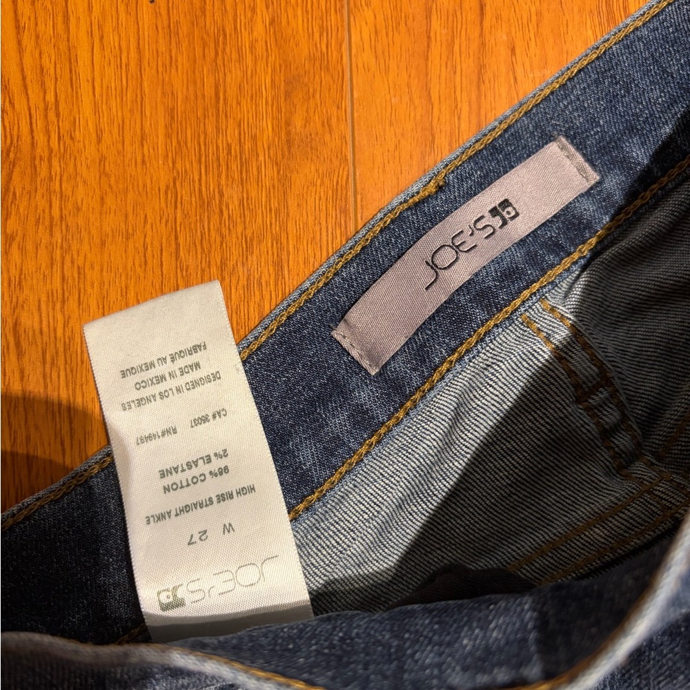 Joe's Jeans High Rise Straight Ankle Blue Denim Jeans